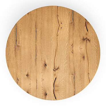 Tischplatte Holz Rund Massivholz Nach Maß Wildeiche Gerade Kante V2