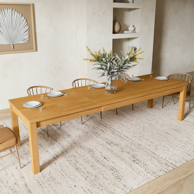 Ausziehtisch Holz Massivholz Vollholz Holzbeine Eiche Esszimmer Manu V2