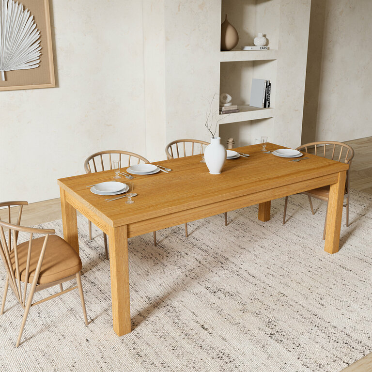 Esstisch Holz Massivholz Vollholz Holzbeine Eiche Esszimmer Manu V2