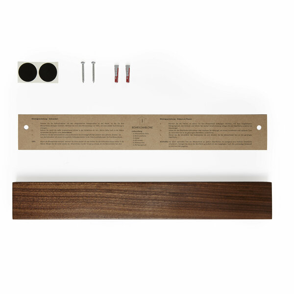 Messerhalter Magnetisch Holz Nussbaum Magnetleiste Messer Ohne Bohren Lieferumfang V3