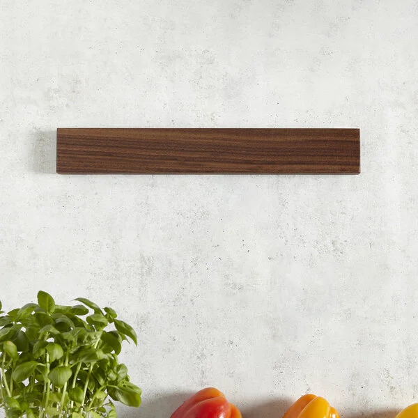 Messerhalter Magnetisch Holz Nussbaum Magnetleiste Messer Ohne Bohren Selbstklebend V2