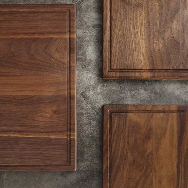 Schneidebrett Set Holz Nussbaum Holzbrett Saftrille Massiv V1