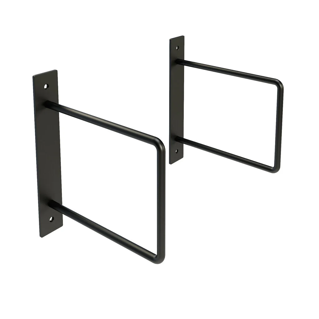 Regalhalter Linar Metall Schwarz Fuer Wandmontage Rundstahl