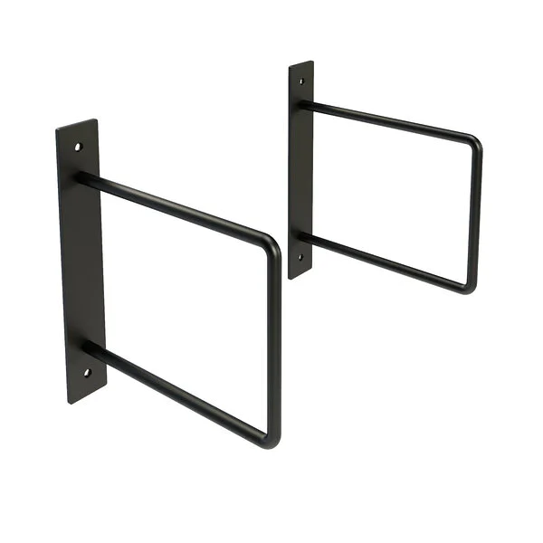 Regalhalter Linar Metall Schwarz Fuer Wandmontage Rundstahl