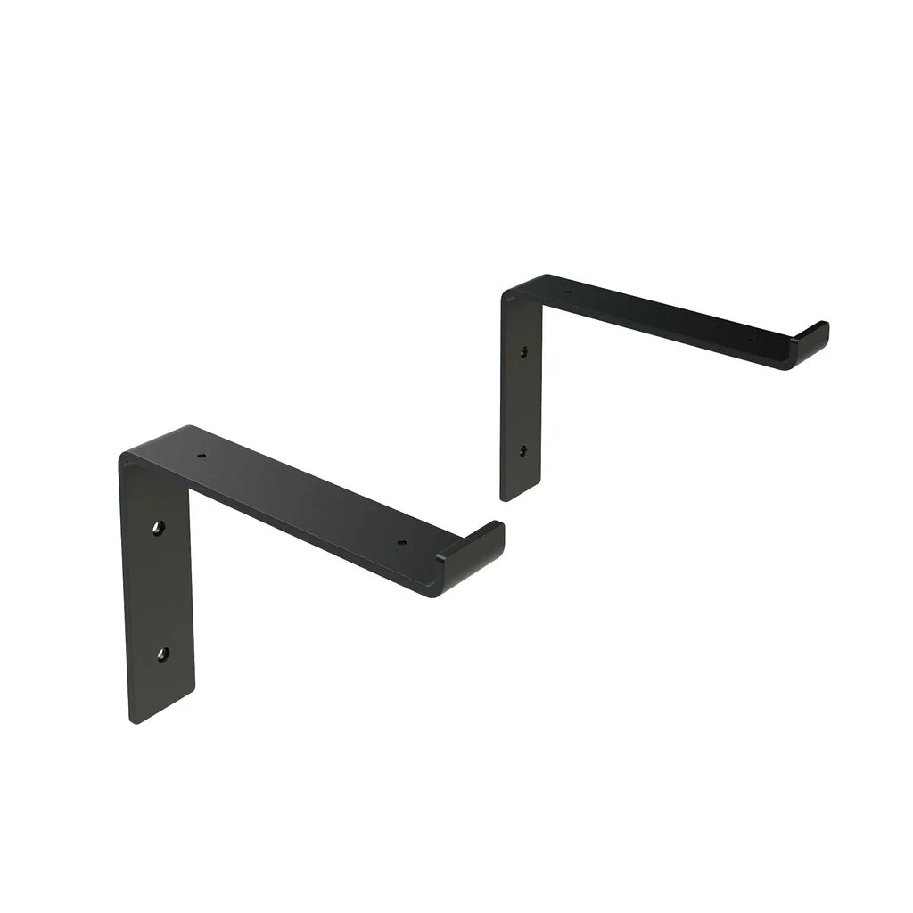 Regalhalter Runa Metall Schwarz Fuer Wandmontage Falchstahl Offen